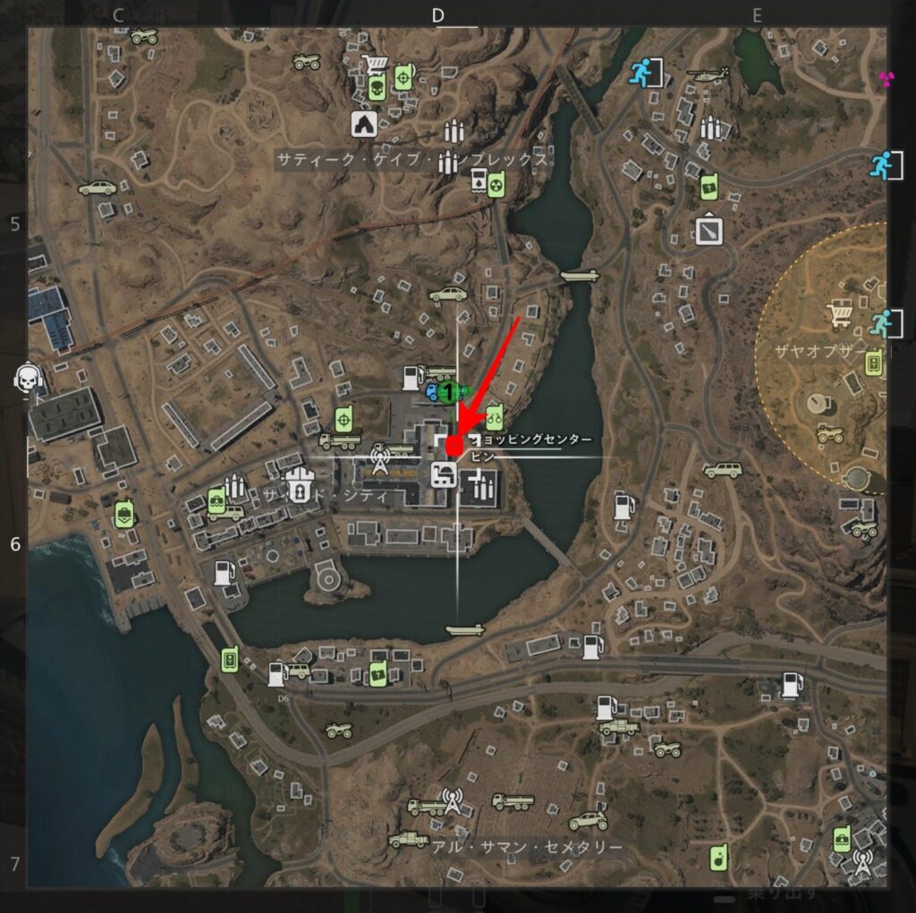 CoD DMZ派閥任務攻略（医療品の運び屋）地図