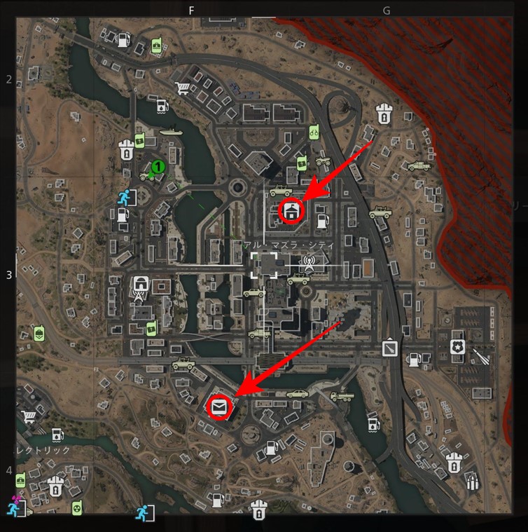CoD DMZ派閥任務攻略（大掃除）地図：アメリカ大使館＆郵便局